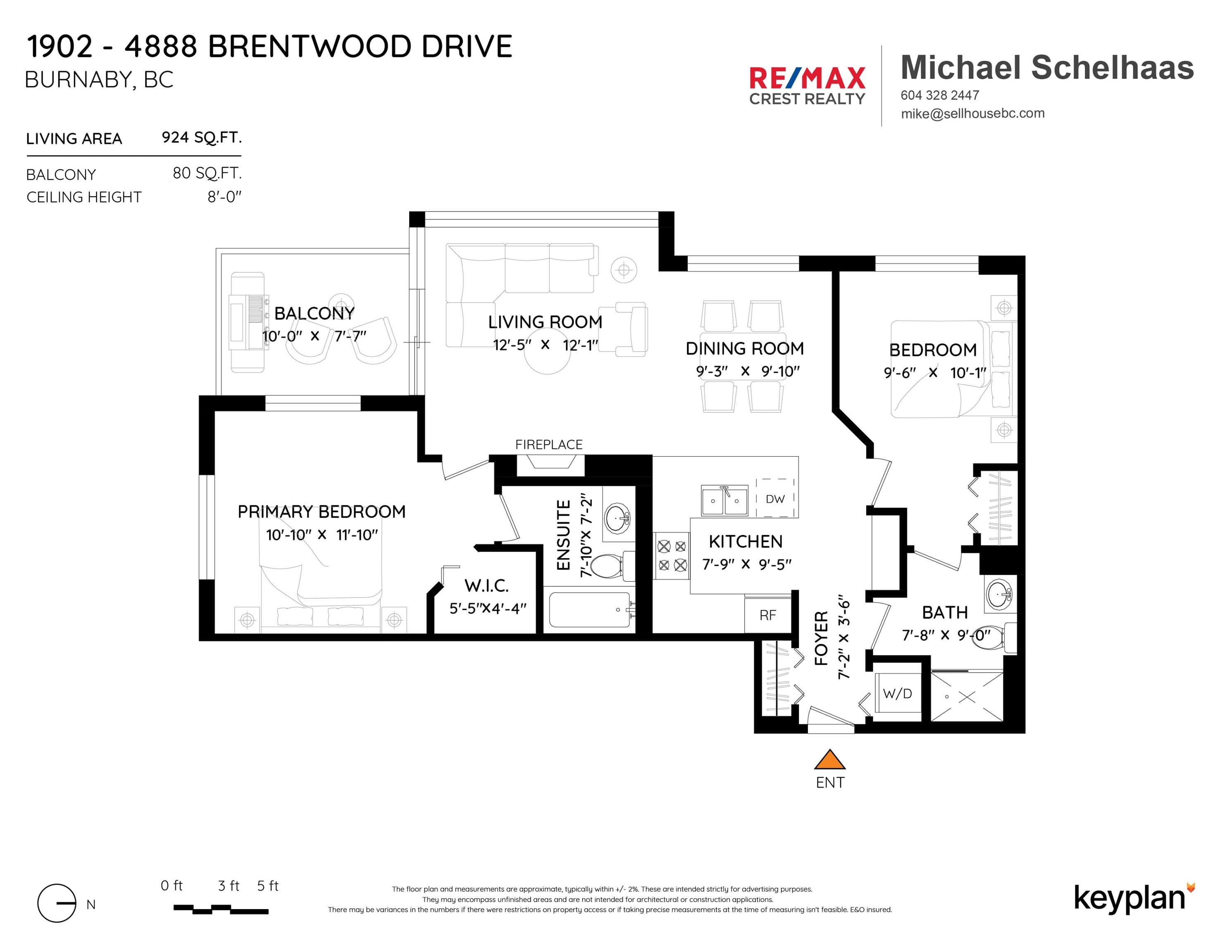1902 - 4888 Brentwood Drive, Burnaby, V5C 0C6 — photo 5