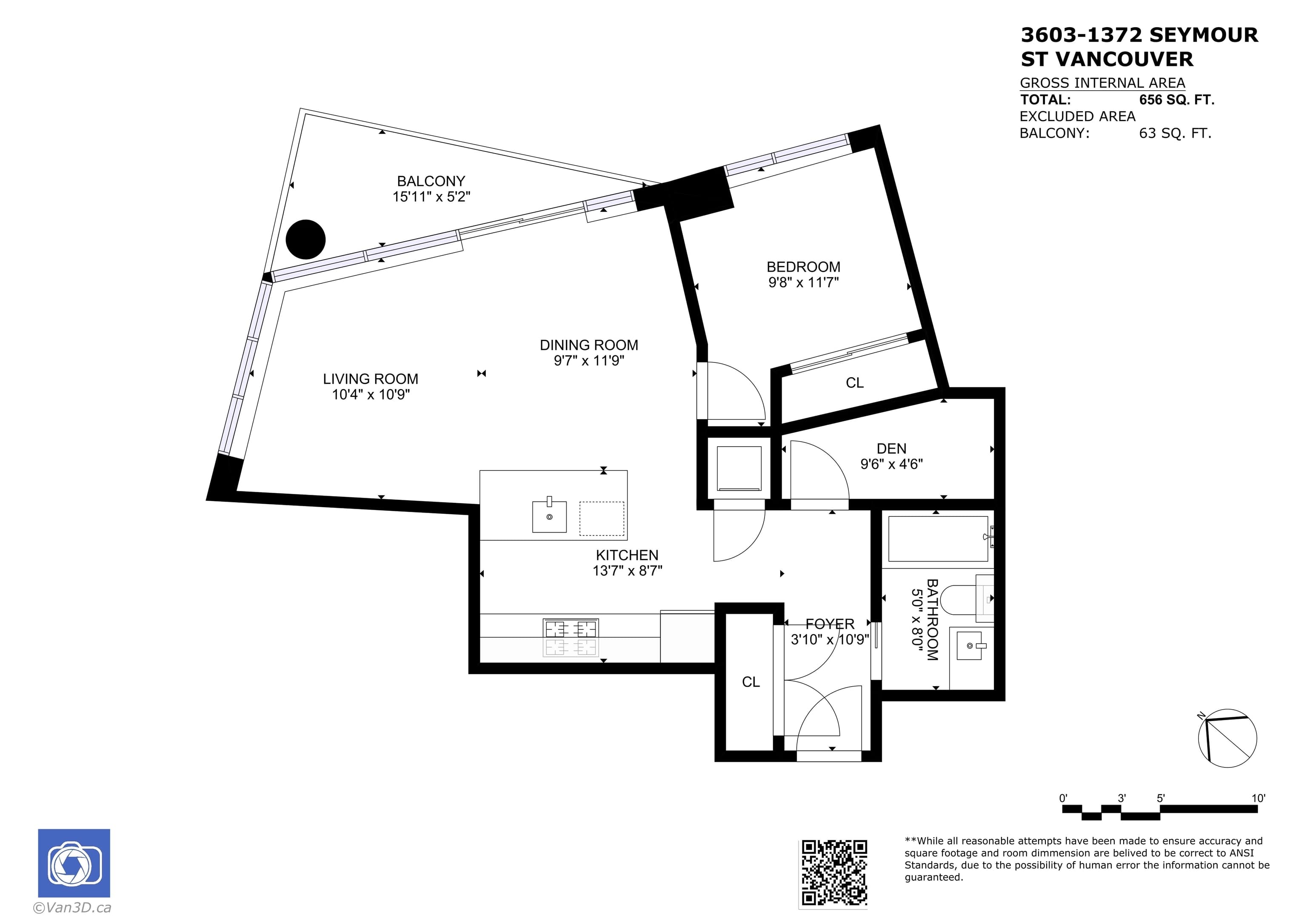 3603 - 1372 Seymour Street, Vancouver, V6B 0L1 — photo 2