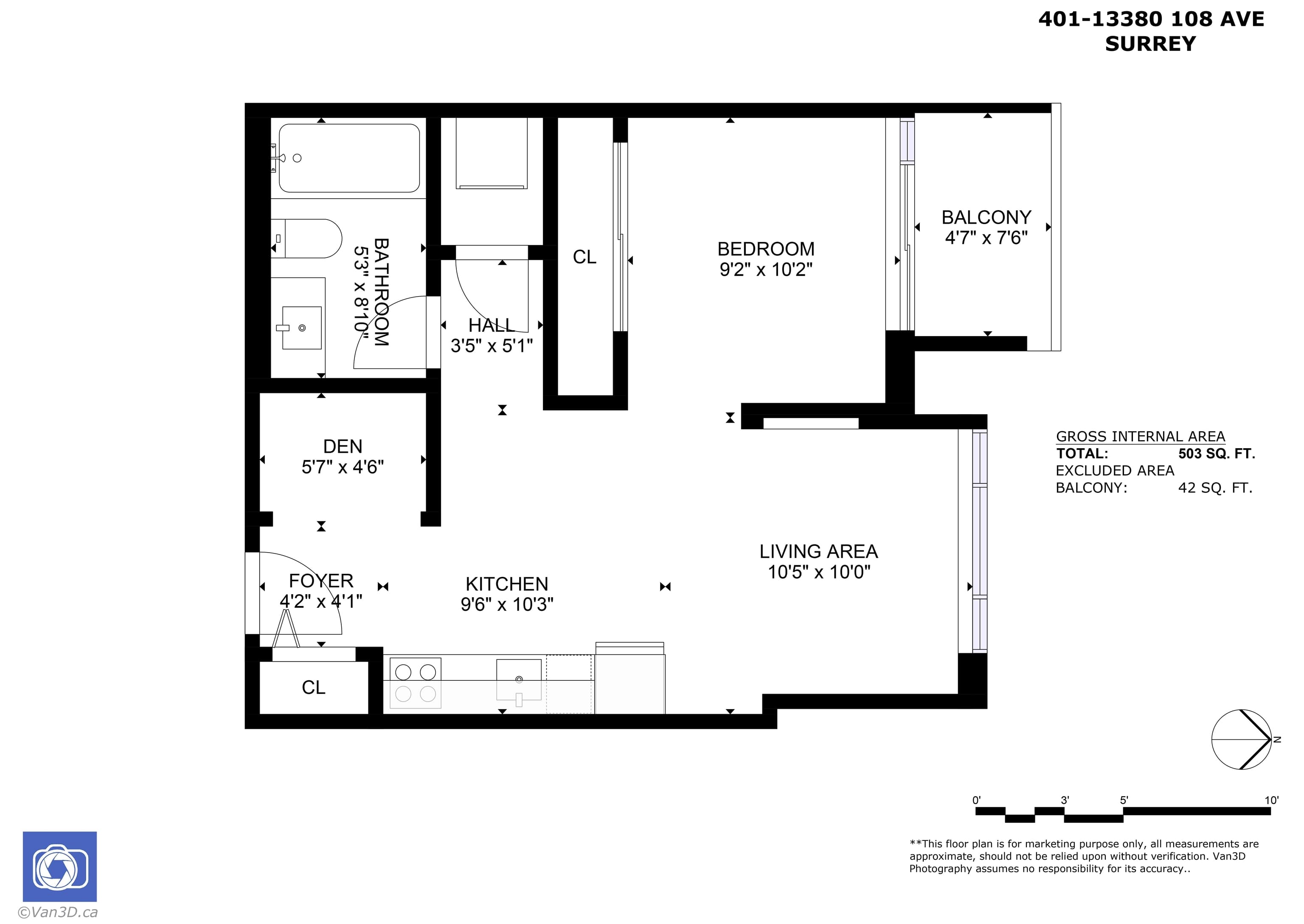 401 - 13380 108 Avenue, Surrey, V3T 0E7 — photo 3