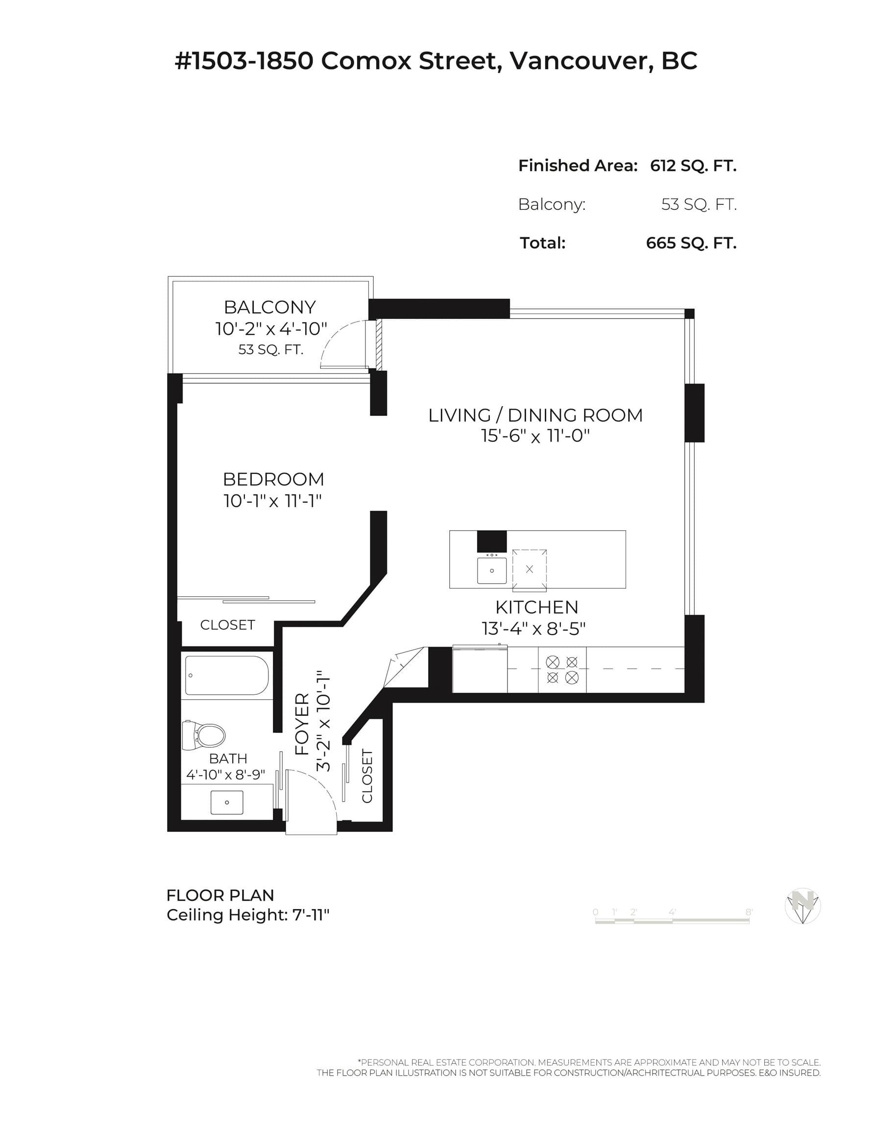 1503 - 1850 Comox Street, Vancouver, V6G 1R3 — photo 3
