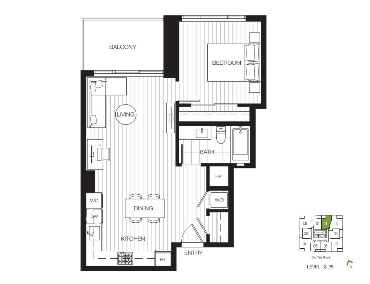 1801 - 13359 Old Yale Road, Surrey, V3T 0S4 — photo 4