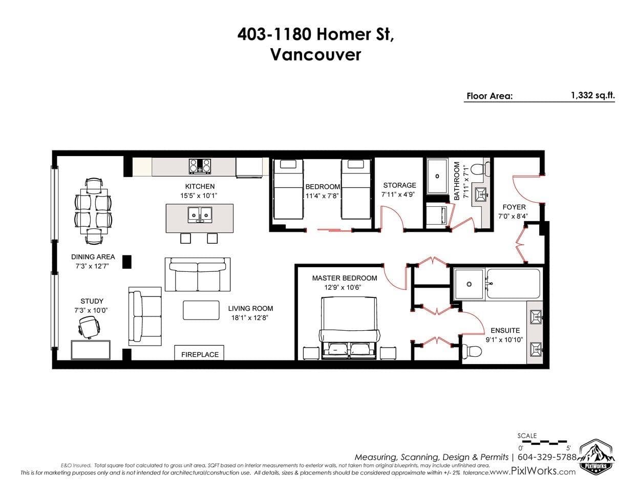 403 - 1180 Homer Street, Vancouver, V6B 2X6 — photo 5