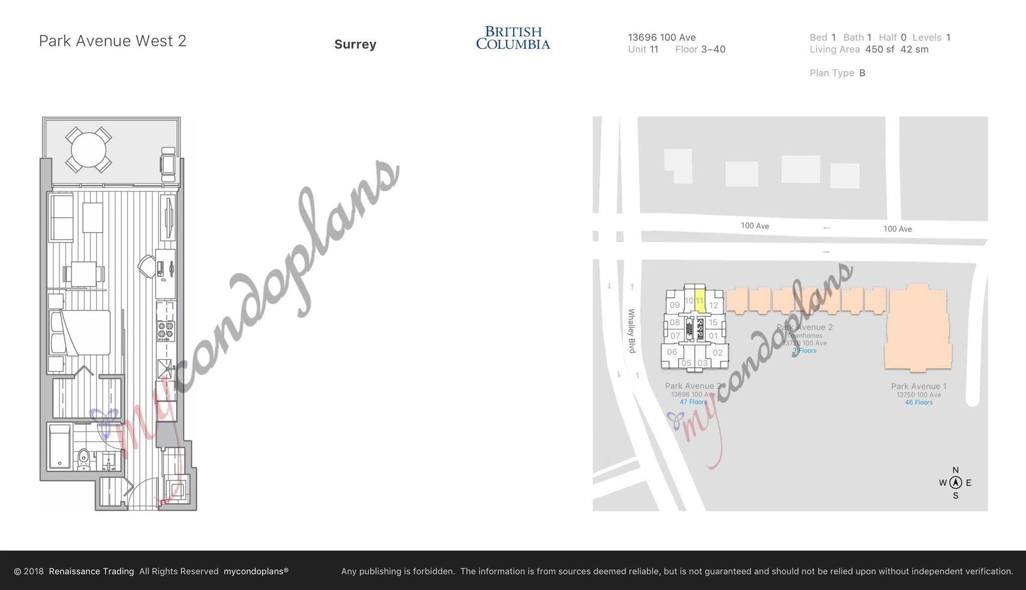 1811 - 13696 100 Avenue, Surrey, V3T 0L5 — photo 2