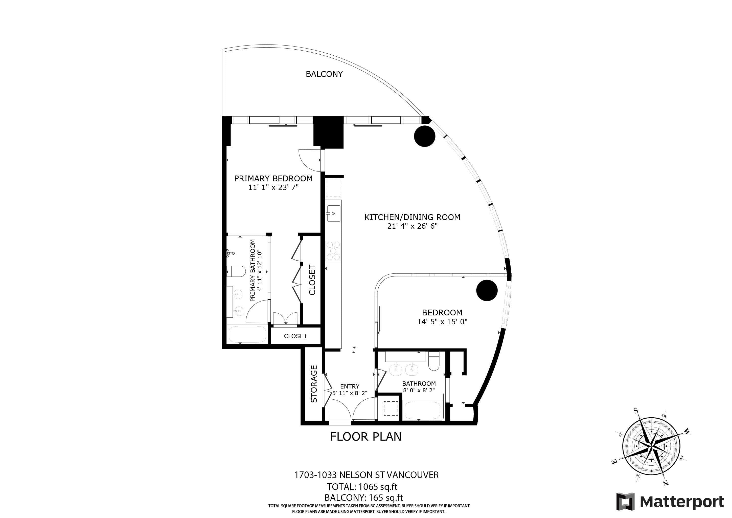 1703 - 1033 Nelson Street, Vancouver, V6E 0E5 — photo 2