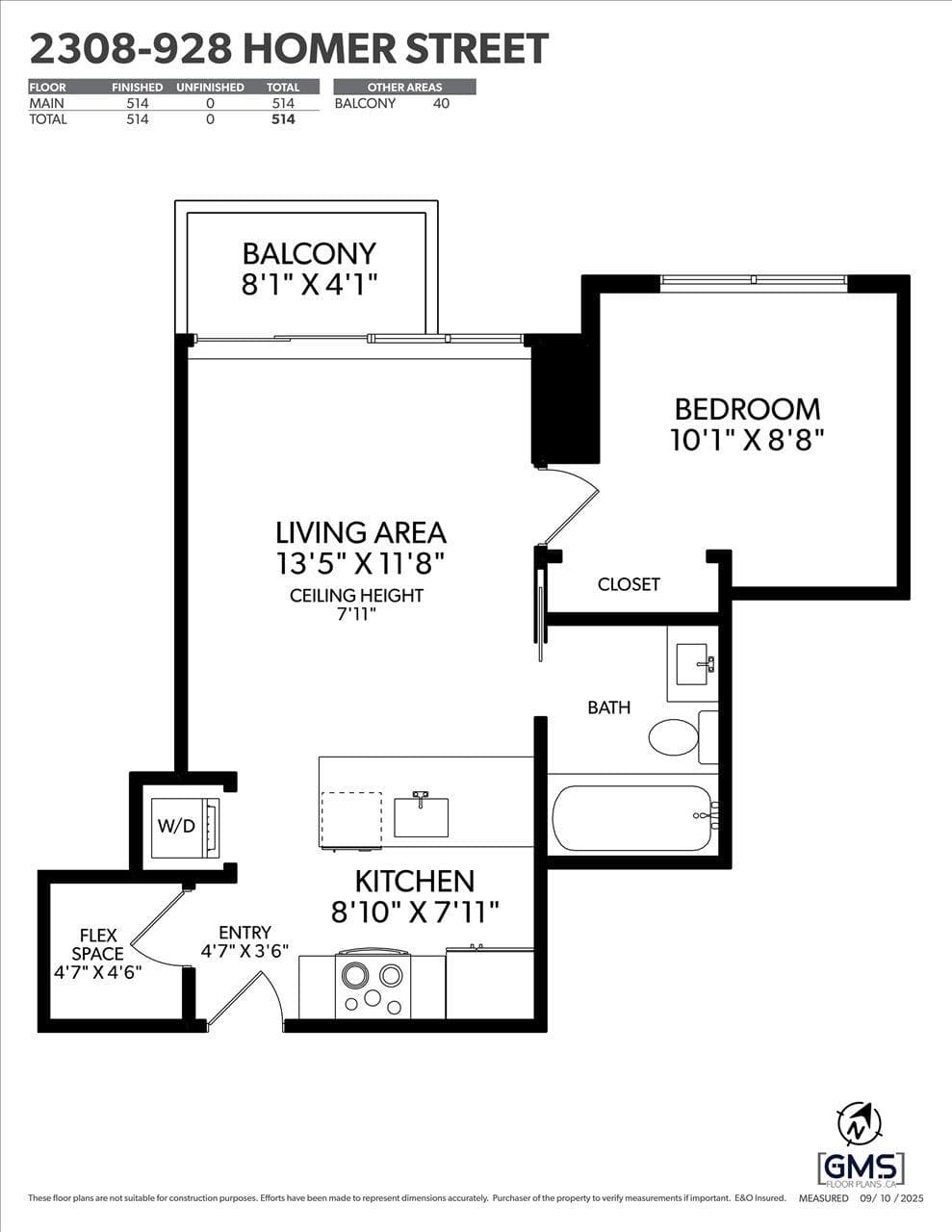 2308 - 928 Homer Street, Vancouver, V6B 1T7 — photo 5