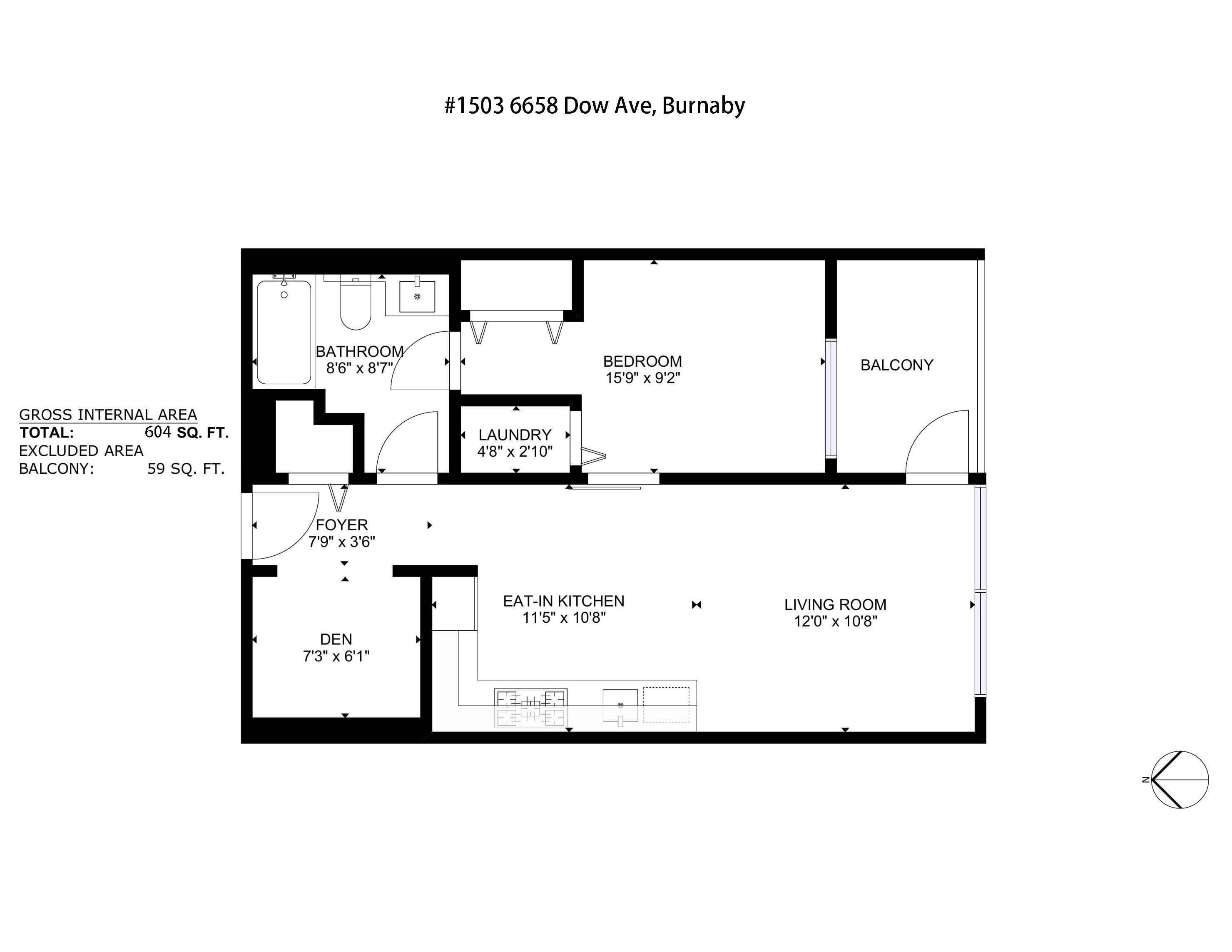 1503 - 6658 Dow Avenue, Burnaby, V5H 0C7 — photo 3