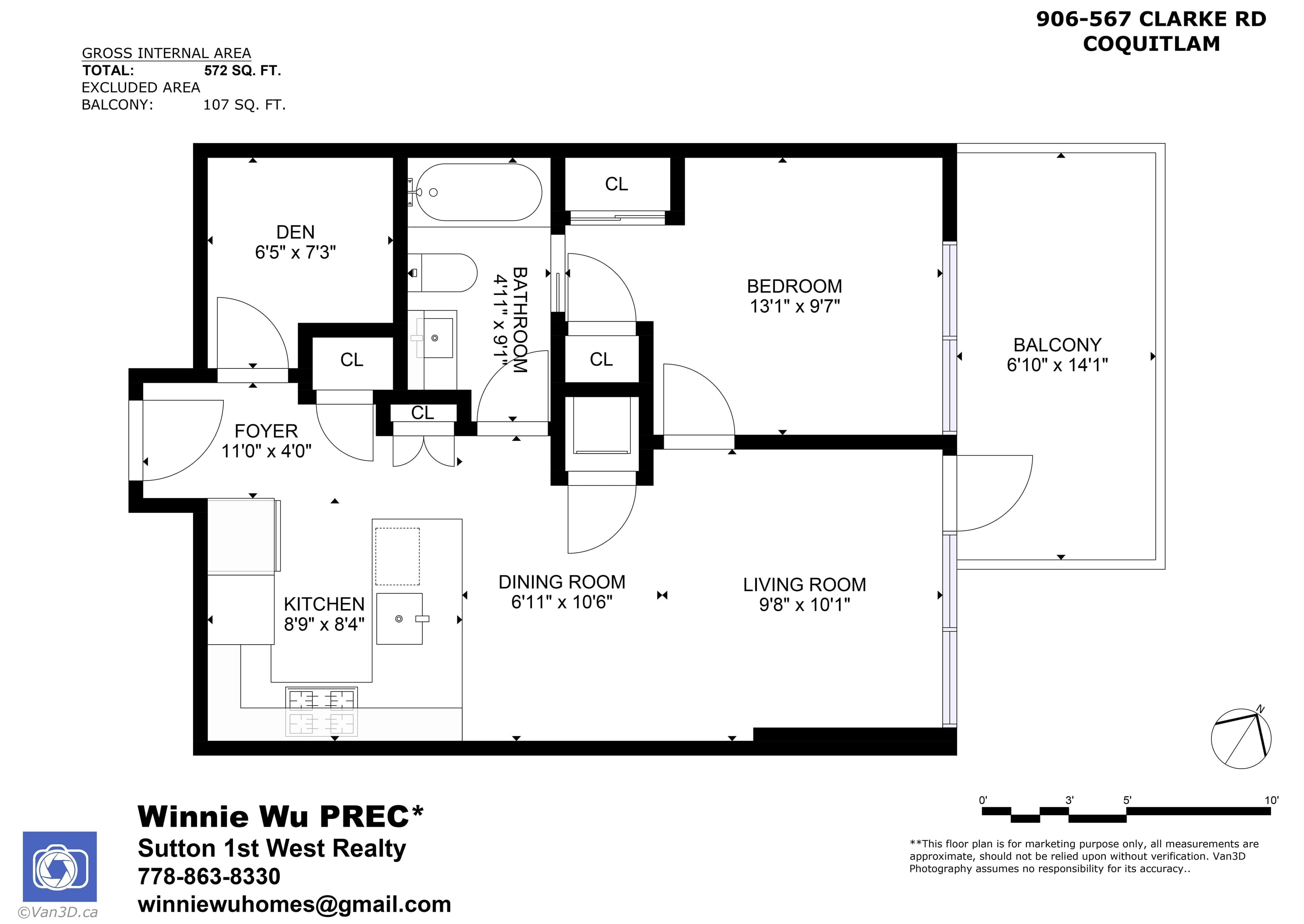 906 - 567 Clarke Road, Coquitlam, V3J 0K7 — photo 2