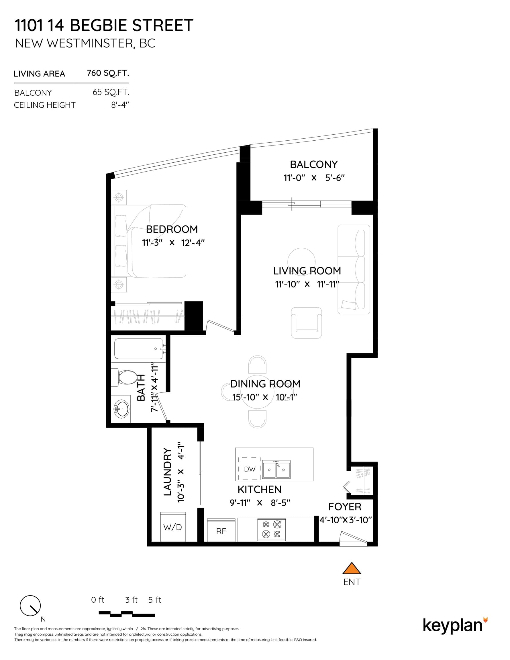 1101 - 14 Begbie Street, New Westminster, V3M 0C4 — photo 2