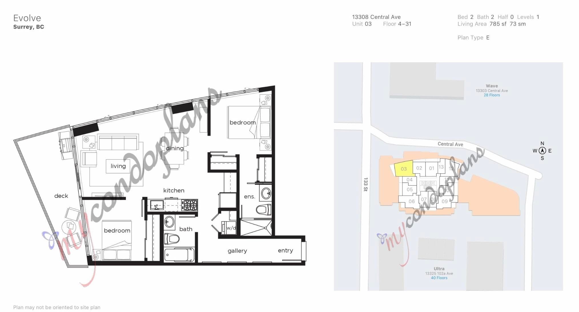 1103 - 13308 Central Avenue, Surrey, V3T 0M4 — photo 2
