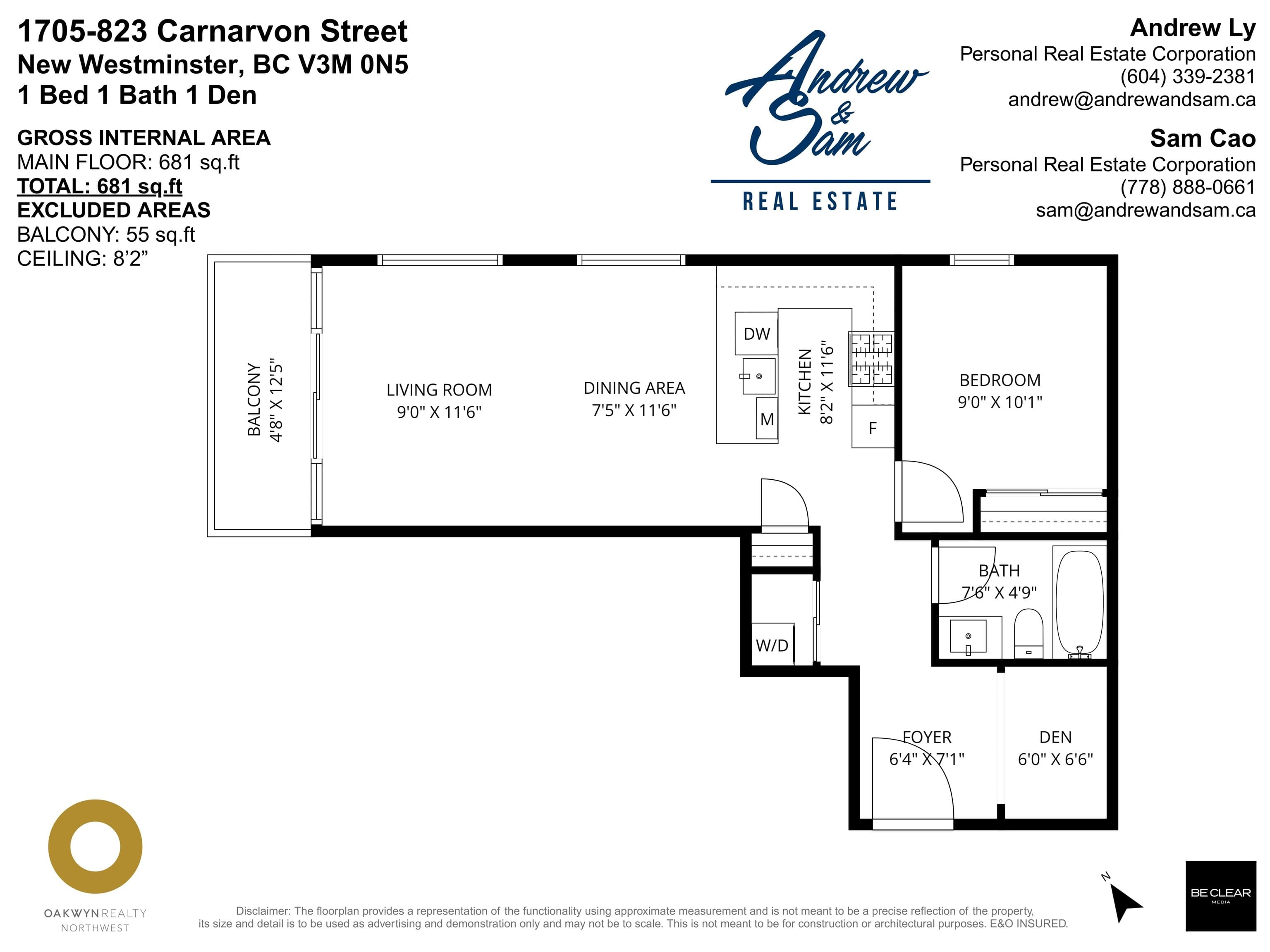 1705 - 823 Carnarvon Street, New Westminster, V3M 0N5 — photo 3