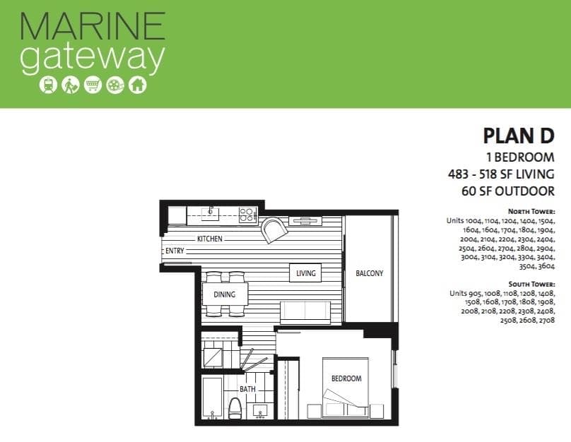 3004 - 488 SW Marine Drive, Vancouver, V5X 0C6 — photo 2
