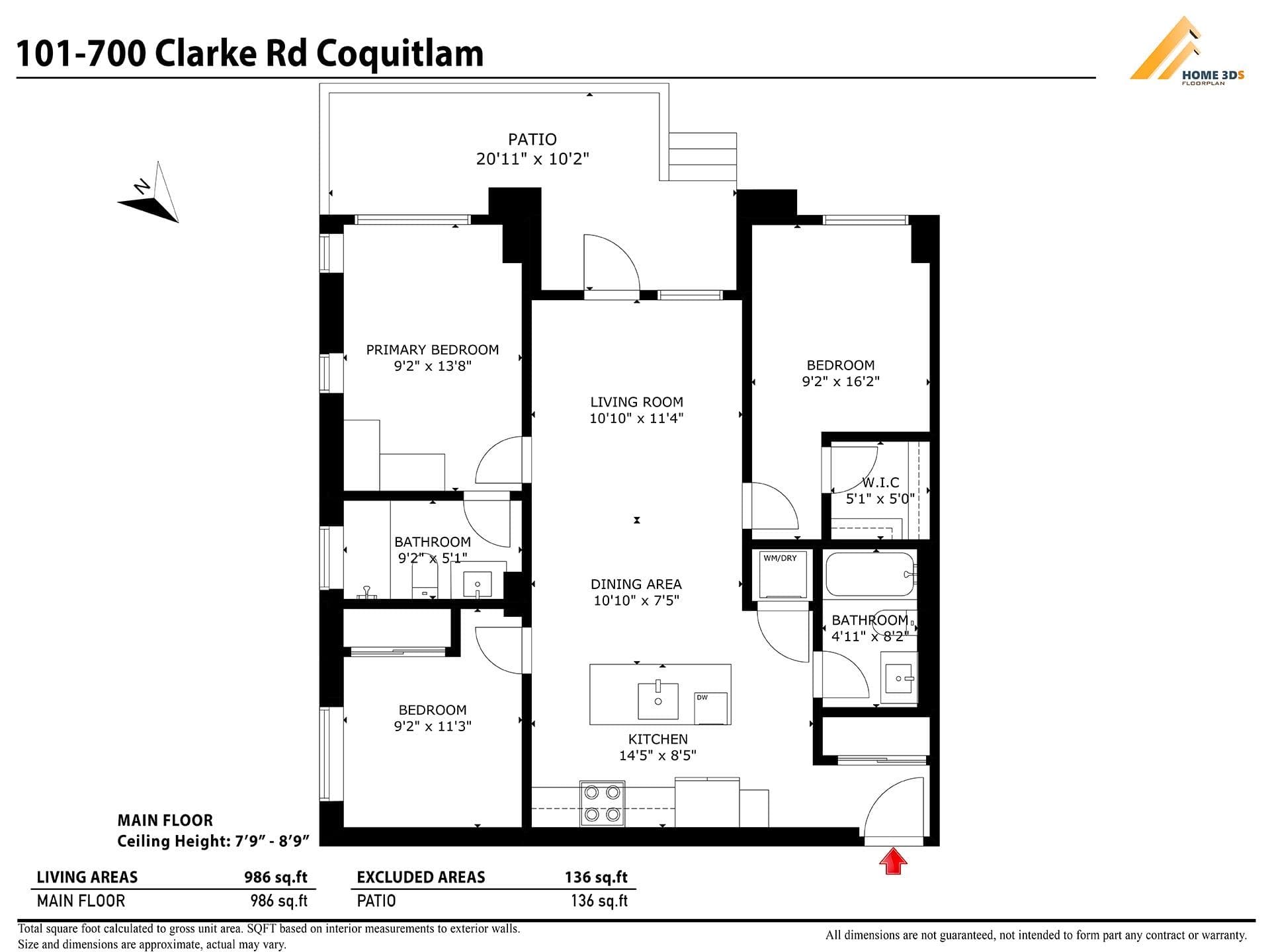 101 - 700 Clarke Road, Coquitlam, V3J 3Y1 — photo 2