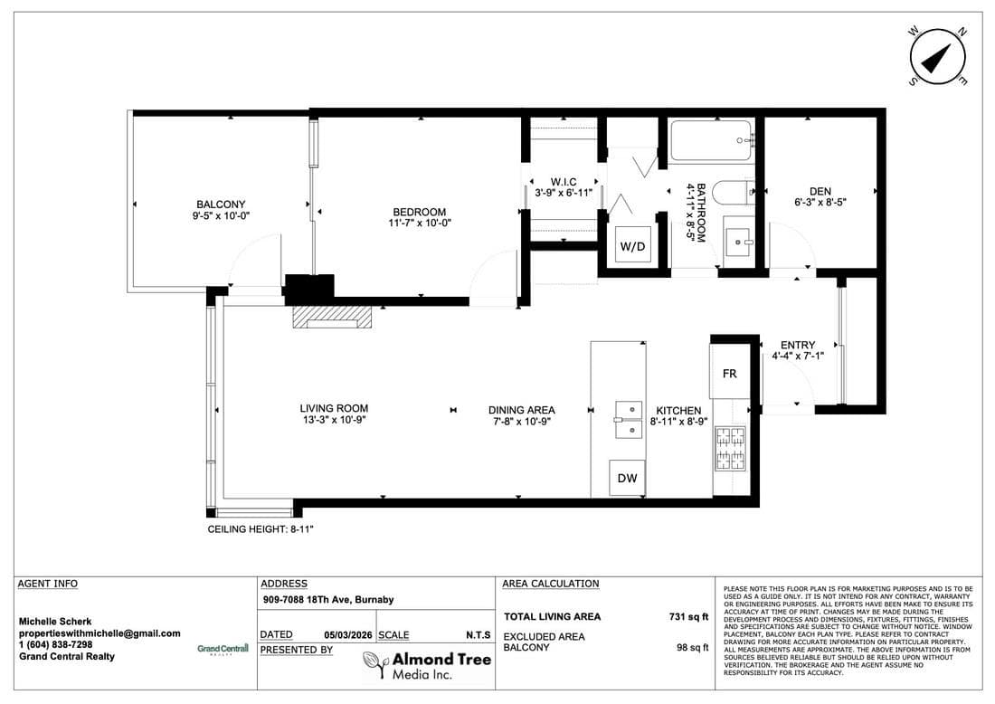 909 - 7088 18th Avenue, Burnaby, V3N 0A2 — photo 4