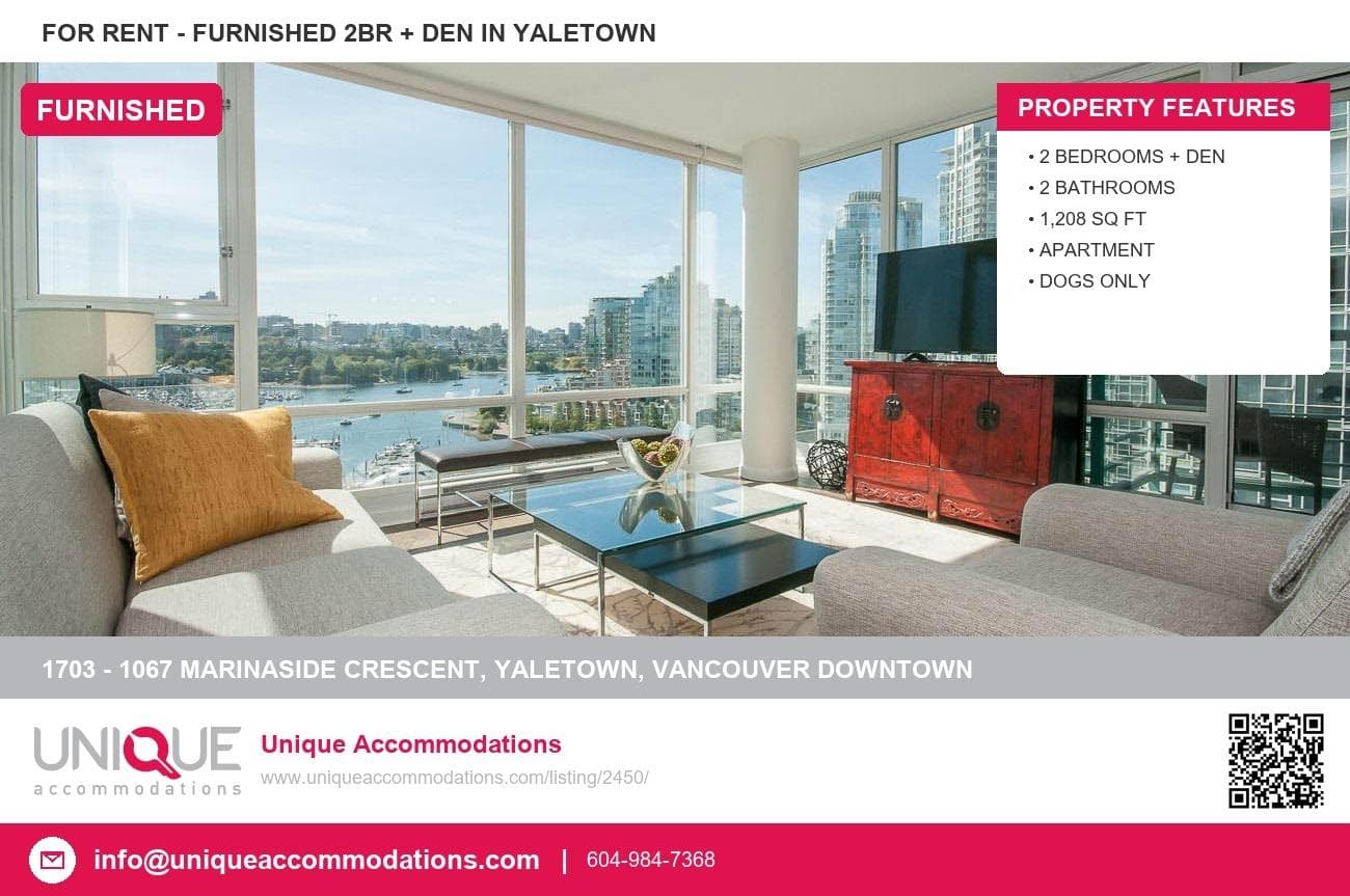 1703 - 1067 Marinaside, Vancouver