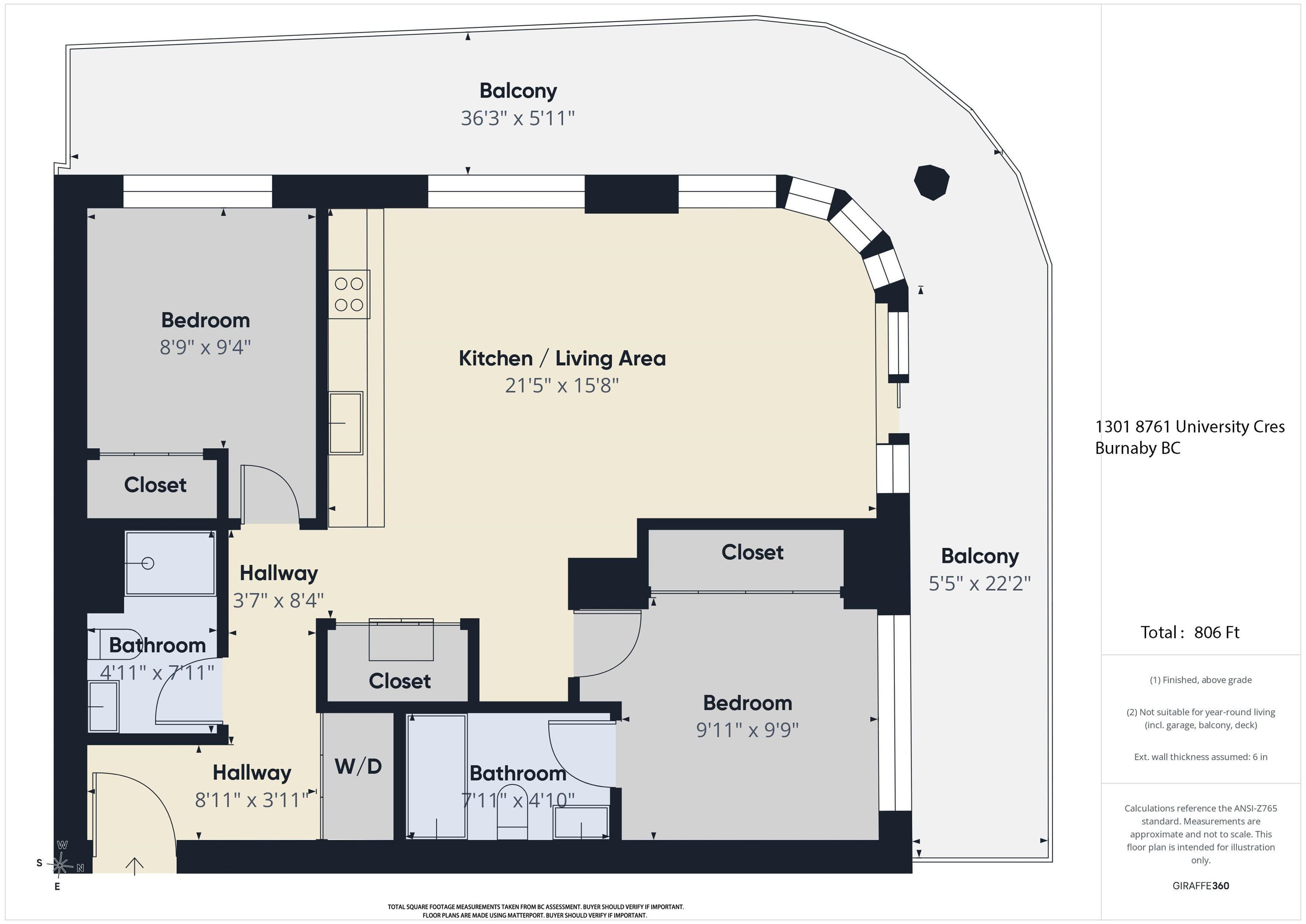 1301 - 8761 University Crescent, Burnaby, V5A 4Y8 — photo 2