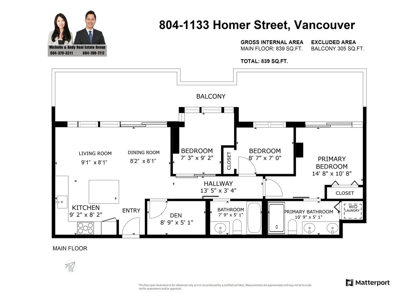 804 - 1133 Homer Street, Vancouver, V6B 0B1 — photo 4