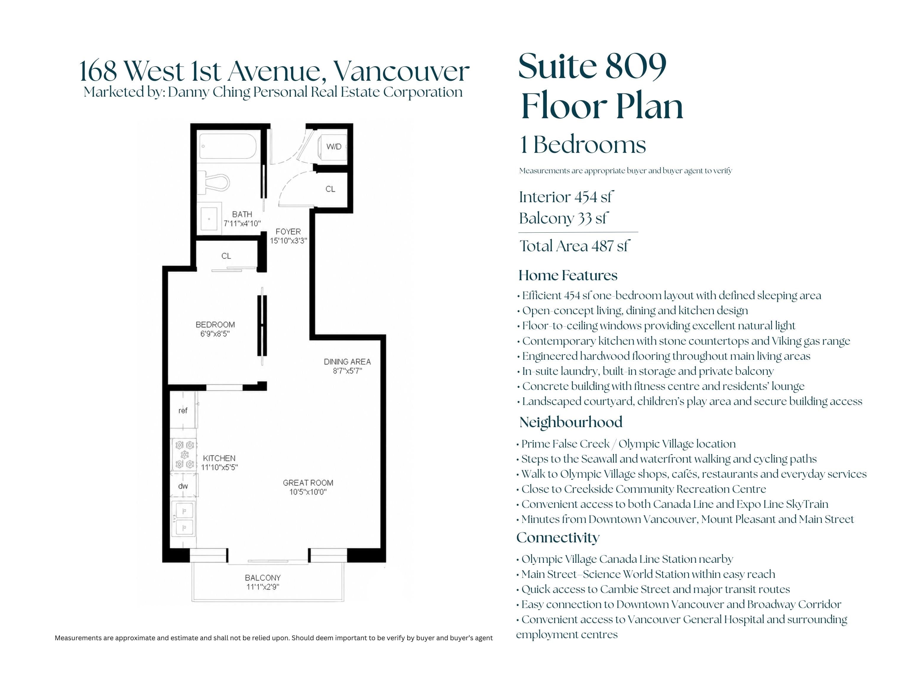 809 - 168 W 1st Avenue, Vancouver, V5Y 0H6 — photo 2