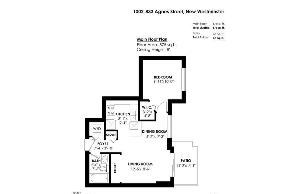 1002 - 833 Agnes Street, New Westminster, V3M 0B1 — photo 2