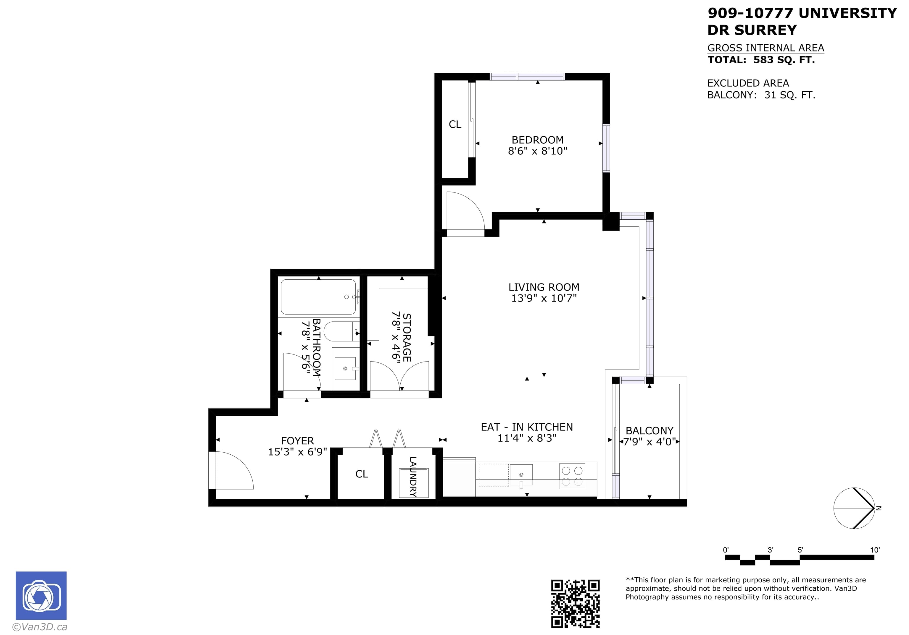 909 - 10777 University Drive, Surrey, V3T 0E6 — photo 3