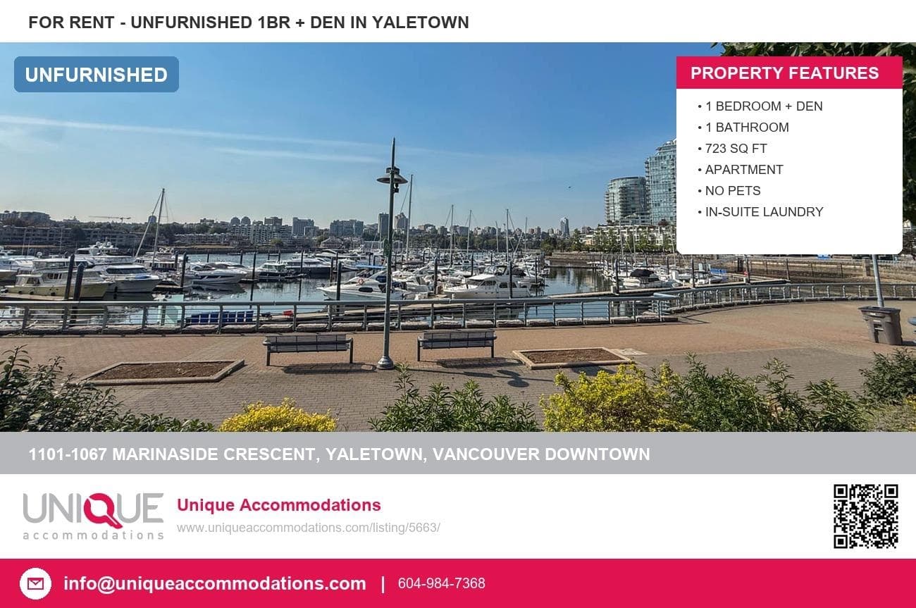 1101 - 1067 Marinaside Crescent, Vancouver