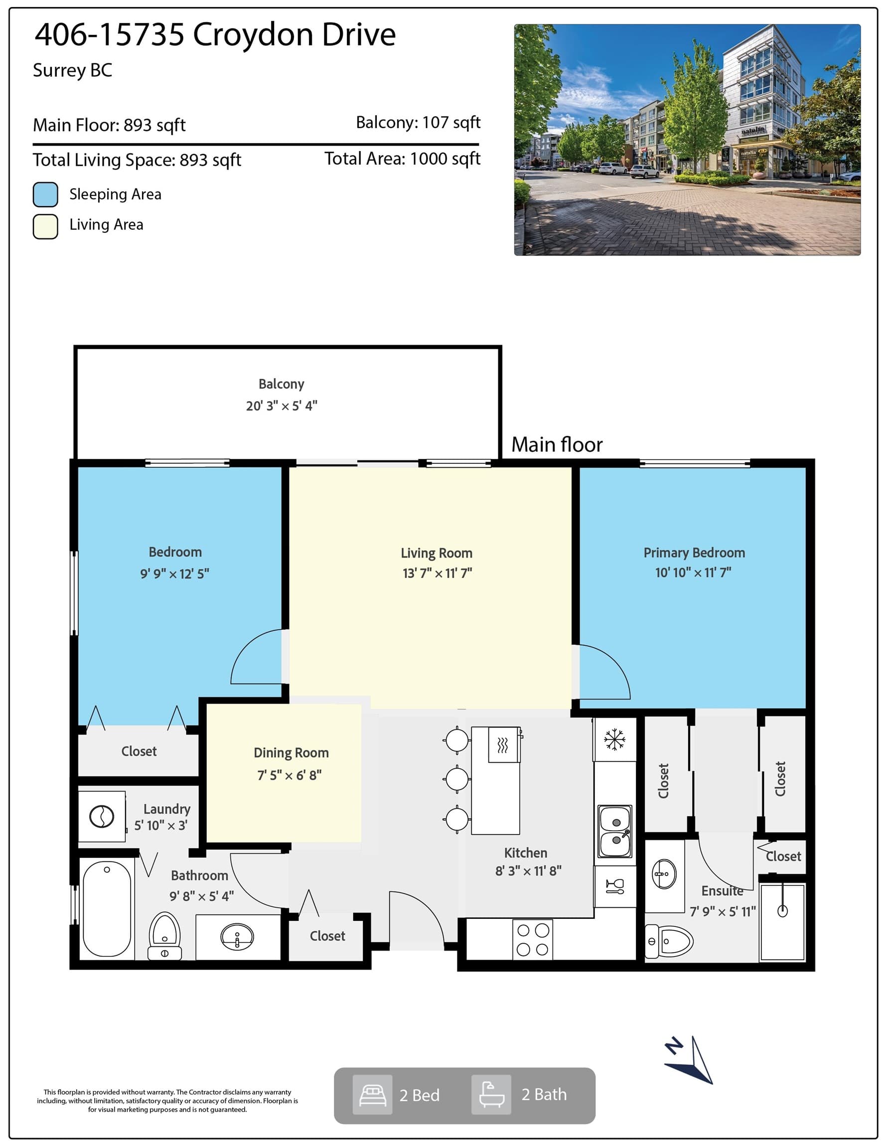 406 - 15735 Croydon Drive, Surrey, V3Z 2L5 — photo 2