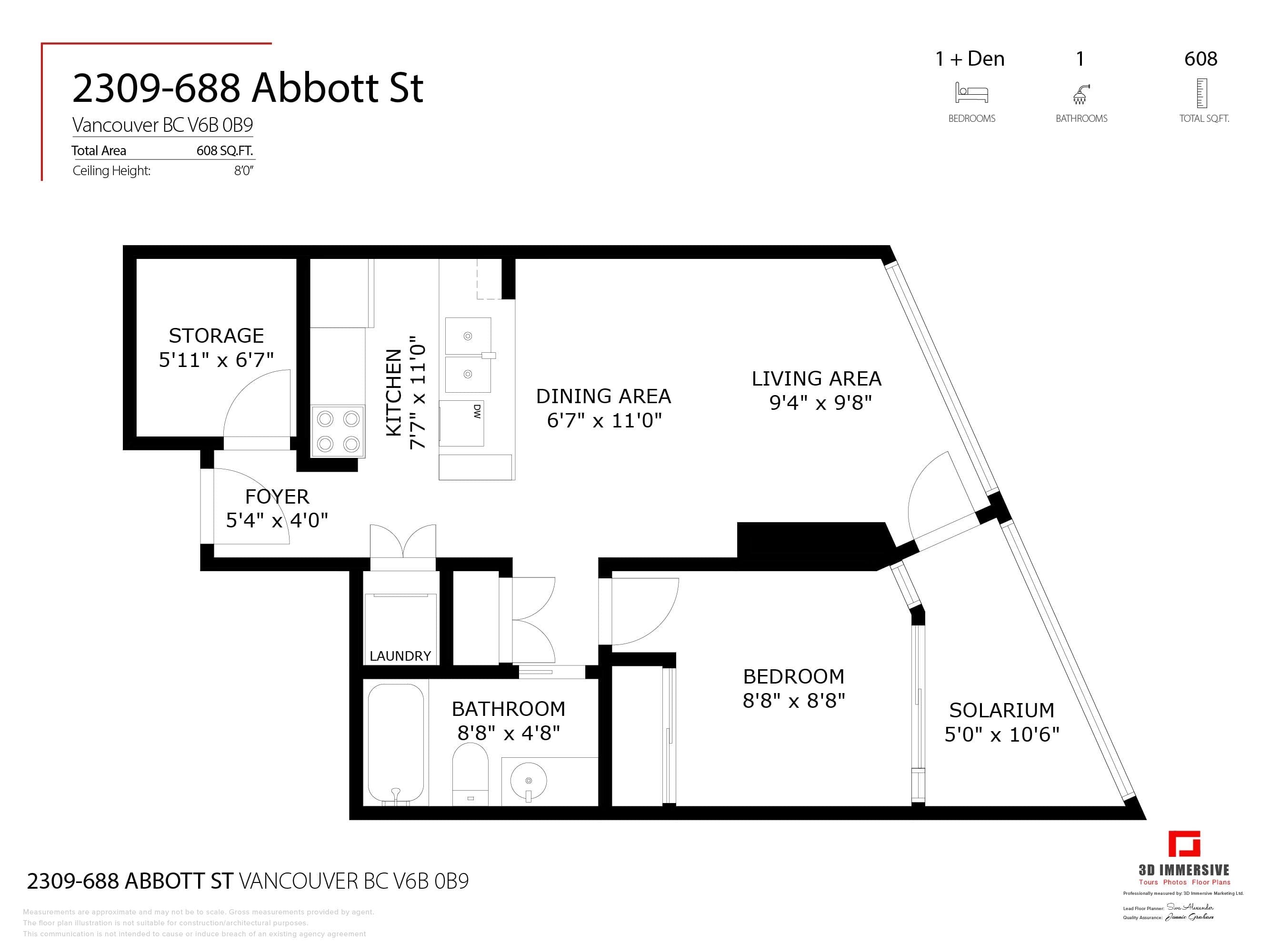 2309 - 688 Abbott Street, Vancouver, V6B 0B9 — photo 2
