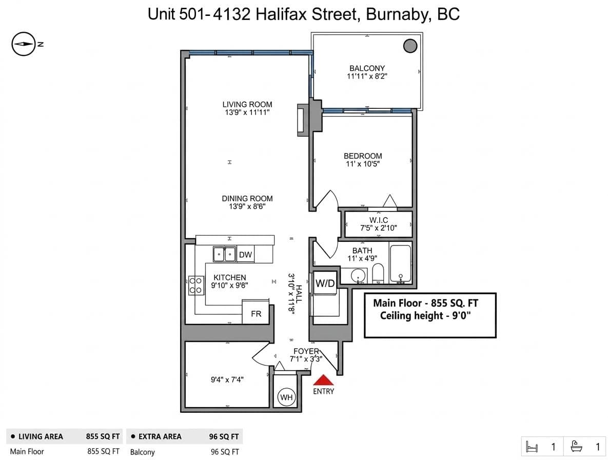 501 - 4132 Halifax Street, Burnaby