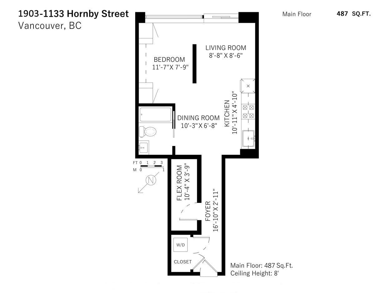 1903 - 1133 Hornby Street, Vancouver, V6Z 1W1 — photo 3