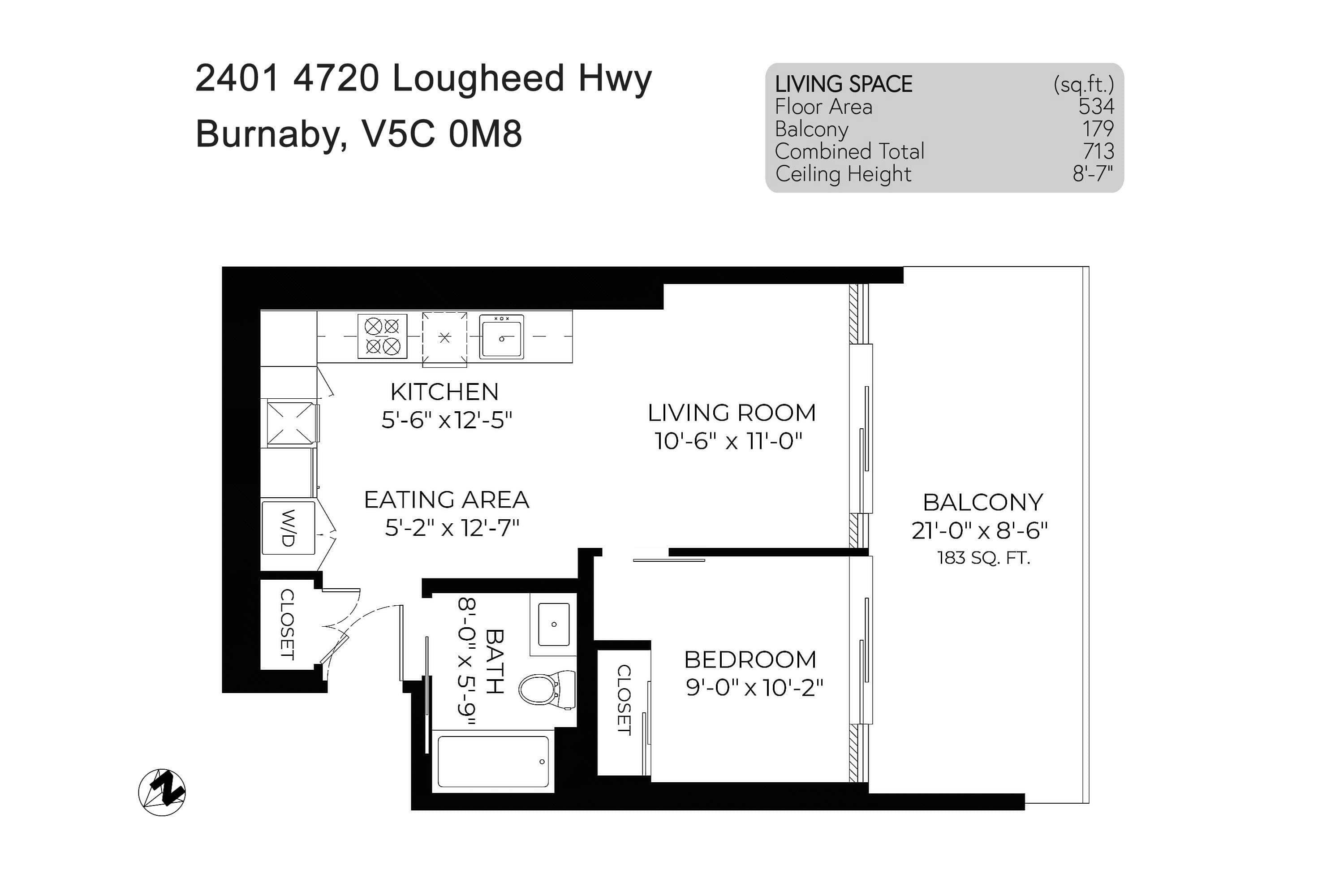 2401 - 4720 Lougheed Highway, Burnaby, V5C 0M8 — photo 2