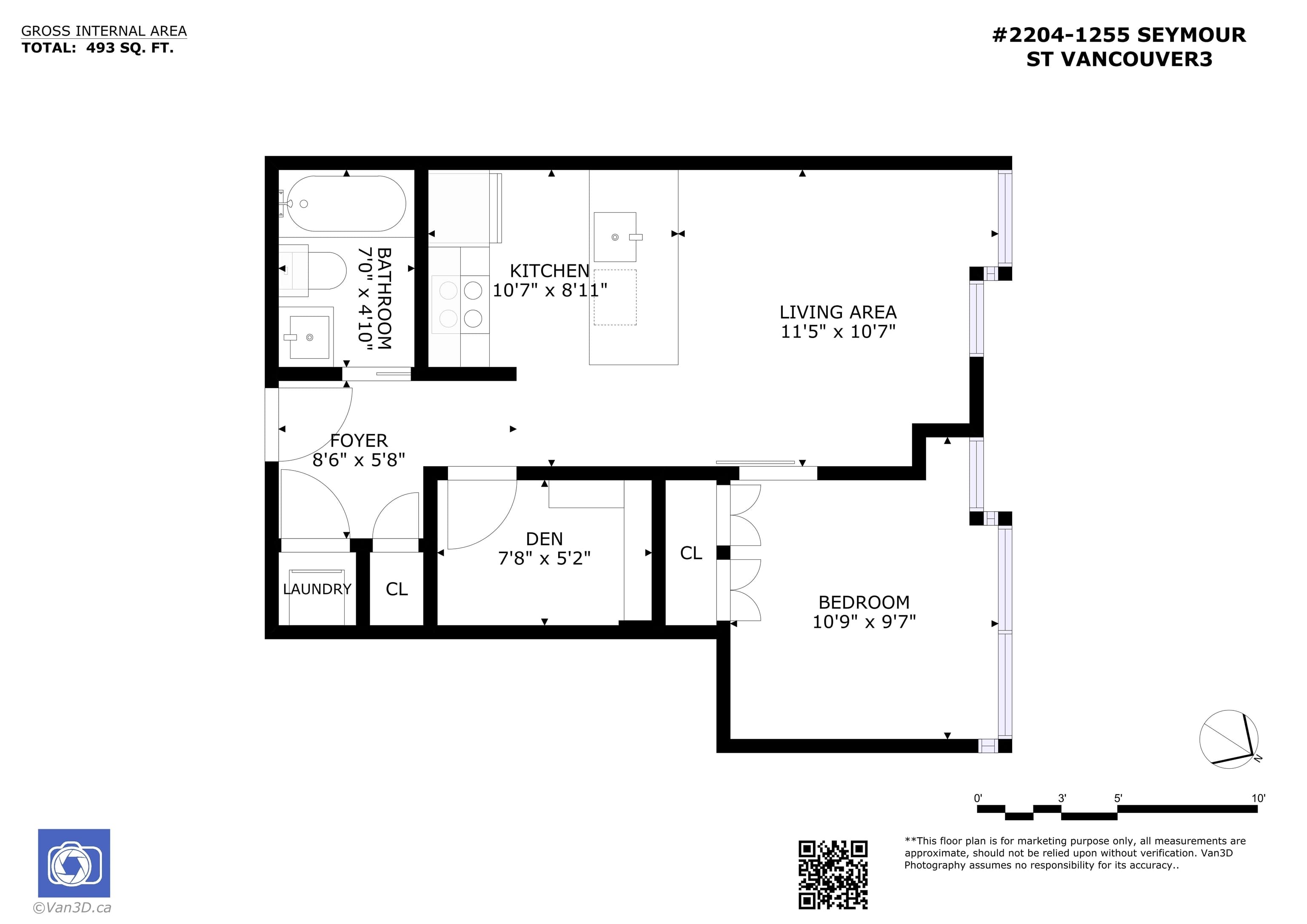 2204 - 1255 Seymour Street, Vancouver, V6B 0H1 — photo 3